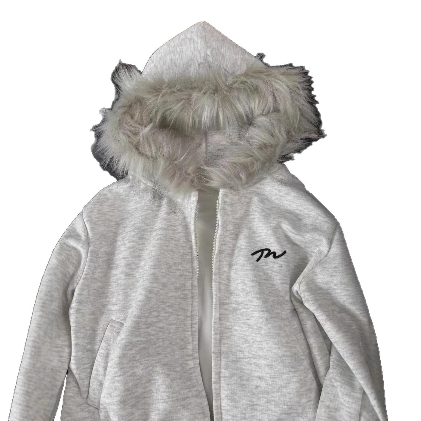 Retro Short Fur Collar Coat Warm With Velvet