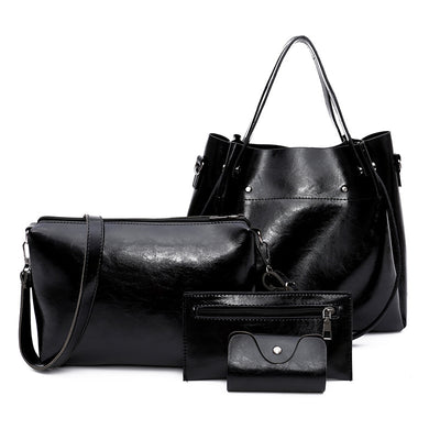 Wooden Handbag Four-Piece Set