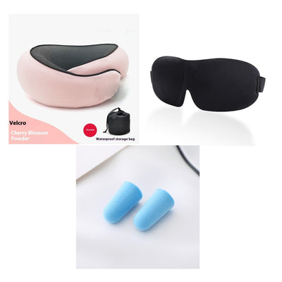 Travel Neck Pillow Non-Deformed Airplane Pillow Travel Neck Cushion Durable U-Shaped Travel Memory Cotton Nap Neck Pillow