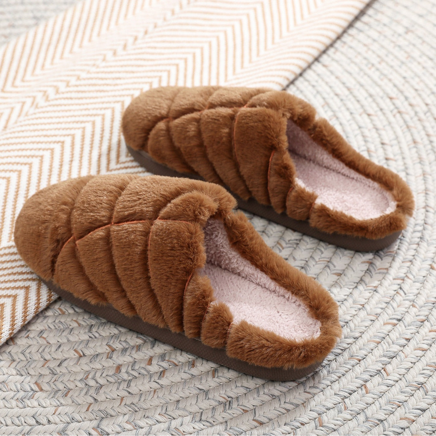 Winter Plush Home Slippers for Men and Women