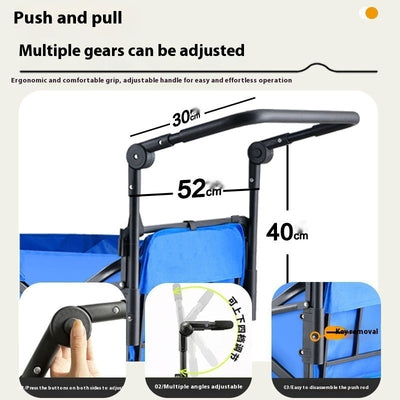 Baby Stroller Folding Outdoor Camp Camping Trailer