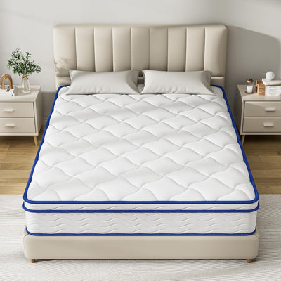 Single Bed Mattress, Single Bed Hybrid Mattress, Boxed, Medium Firm Memory Foam And Spring Mattress, Stress Relief And Motion Isolation, Fiberglass Mattress, CertiPUR-US Certifie