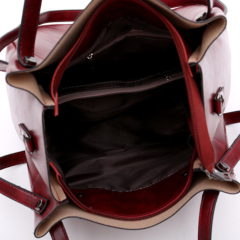 Wooden Handbag Four-Piece Set