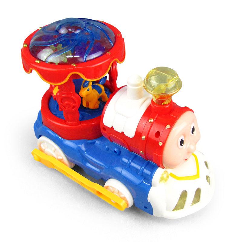 Electric Universal Underwater World Light And Music Rotating Train