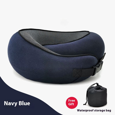 Travel Neck Pillow Non-Deformed Airplane Pillow Travel Neck Cushion Durable U-Shaped Travel Memory Cotton Nap Neck Pillow