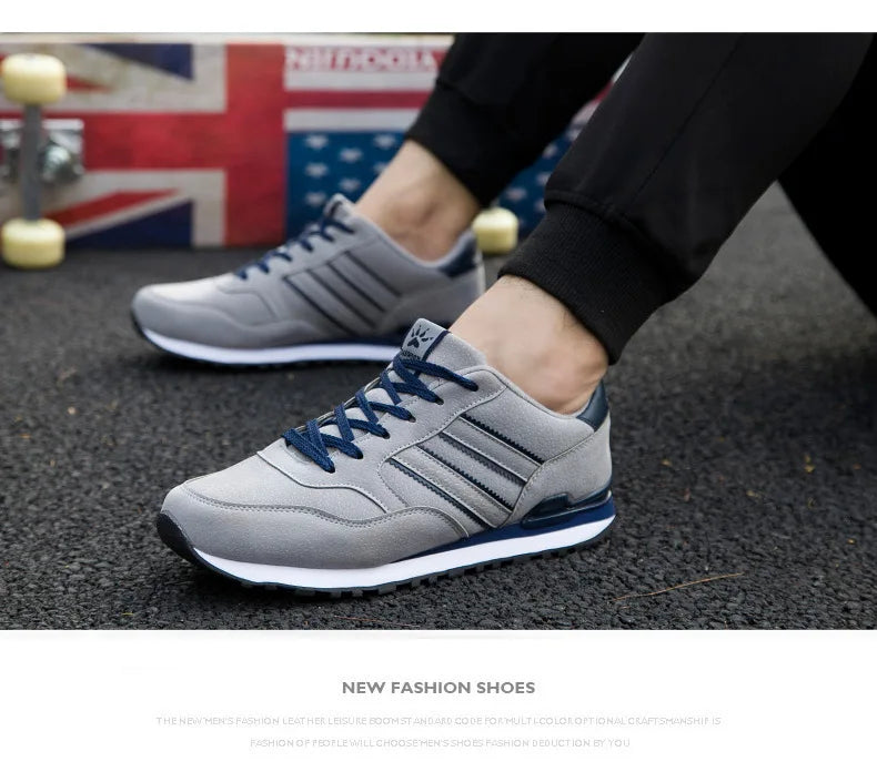 Brand Sneakers Men Outdoor Running Shoes High Quality Lace-Up Men Casual Shoes Fashion Comfortable Walking Shoes Tenis Hombres