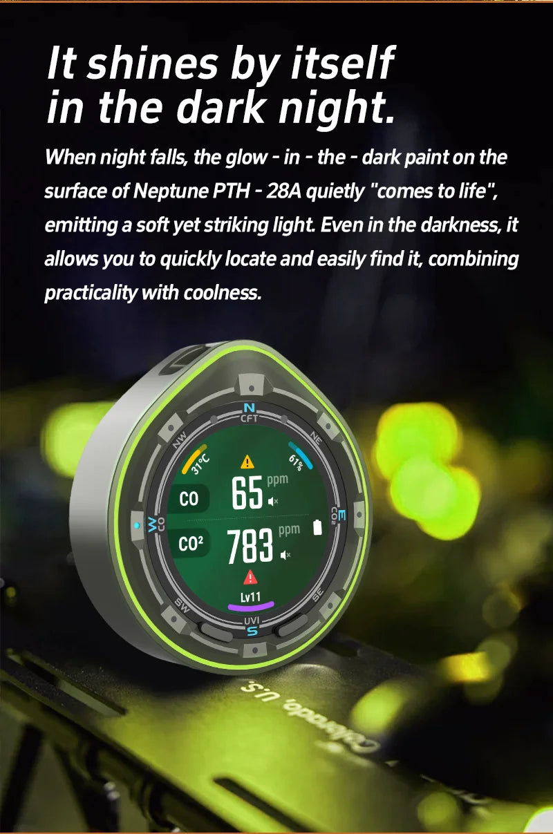 Protmex Portable Multifunctional Carbon Monoxide CO2 Detector Air Quality Meter Temperature Humidity Meter with Touch Screen UV