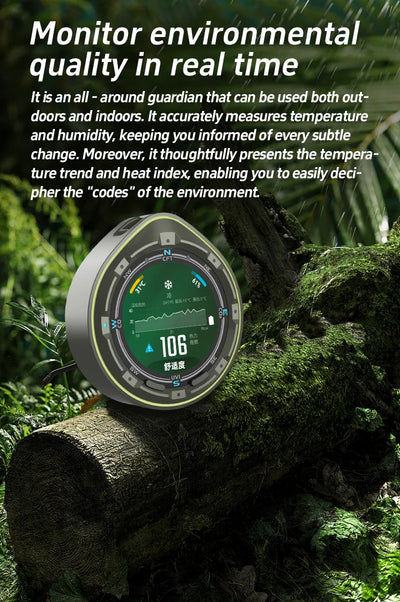 Protmex Portable Multifunctional Carbon Monoxide CO2 Detector Air Quality Meter Temperature Humidity Meter with Touch Screen UV