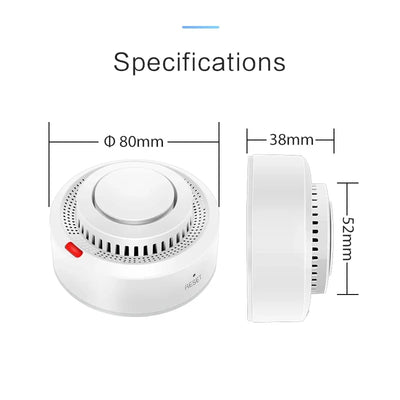 Tuya WiFi Smoke Detector Real-time Monitoring Remote Alarm Notification App Control Works With Alexa Google Home