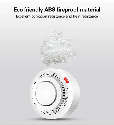 Tuya WiFi Smoke Detector Real-time Monitoring Remote Alarm Notification App Control Works With Alexa Google Home