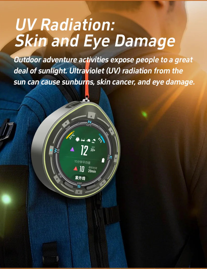 Protmex Portable Multifunctional Carbon Monoxide CO2 Detector Air Quality Meter Temperature Humidity Meter with Touch Screen UV