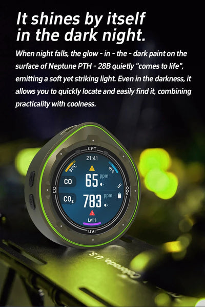 Protmex Portable Multifunctional Carbon Monoxide CO2 Detector Air Quality Meter Temperature Humidity Meter with Touch Screen UV