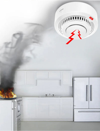 Tuya WiFi Smoke Detector Real-time Monitoring Remote Alarm Notification App Control Works With Alexa Google Home