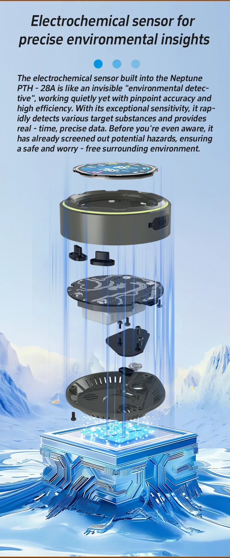 Protmex Portable Multifunctional Carbon Monoxide CO2 Detector Air Quality Meter Temperature Humidity Meter with Touch Screen UV