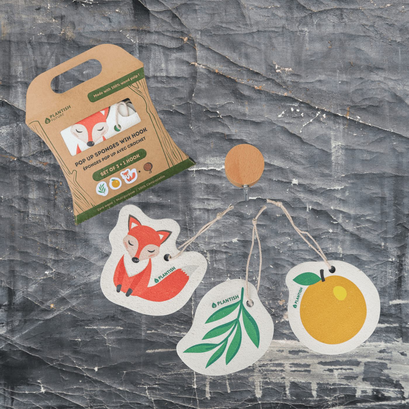 Set of 3 Bestselling Pop up Sponges + Hook-0