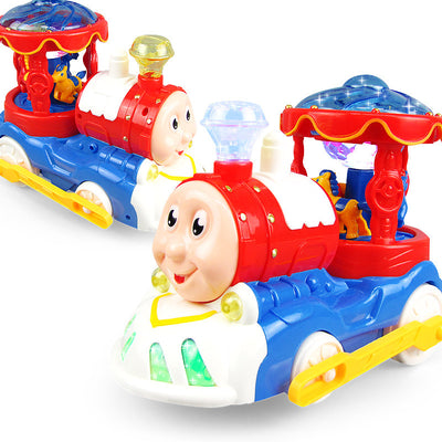 Electric Universal Underwater World Light And Music Rotating Train