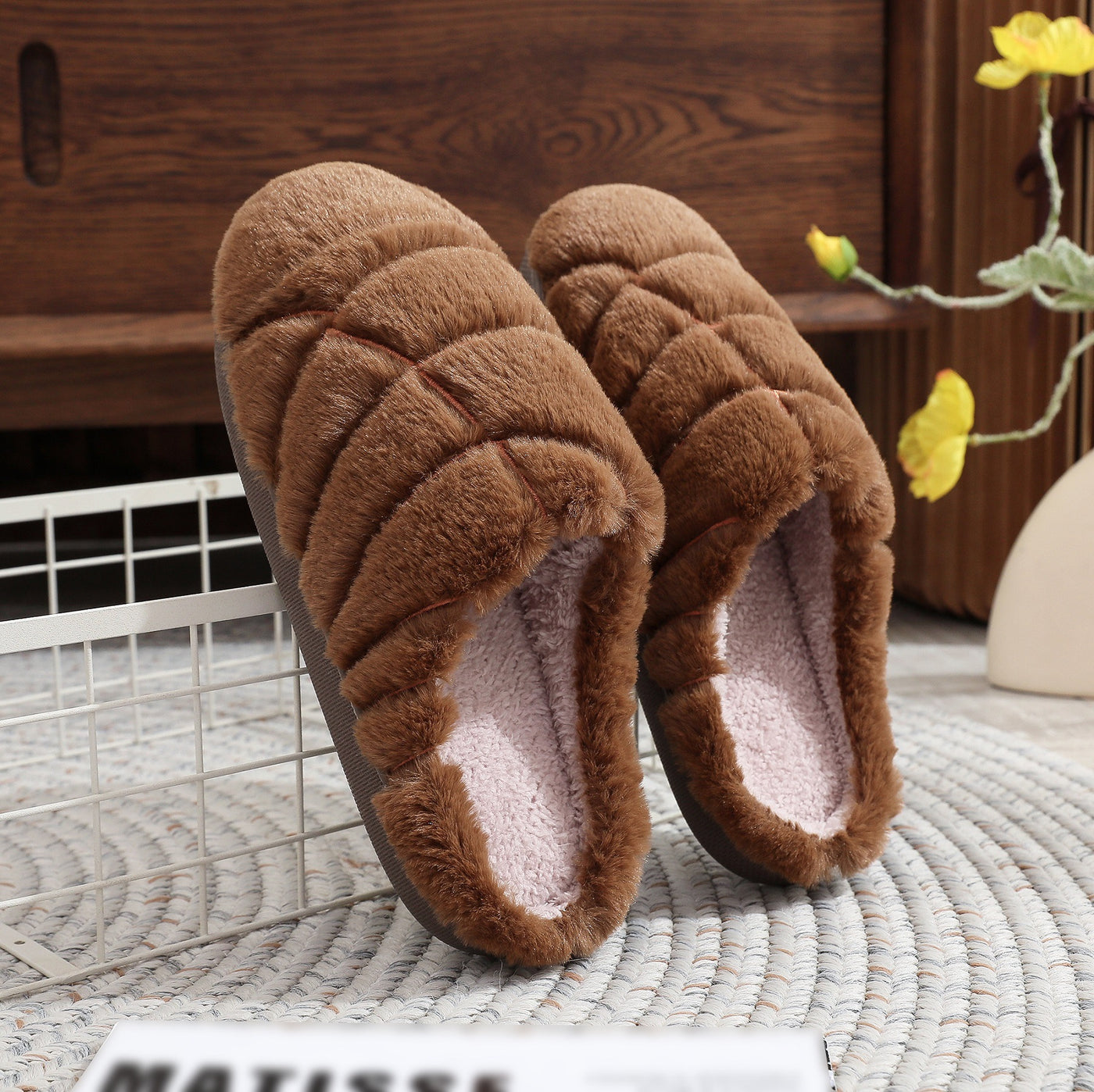 Winter Plush Home Slippers for Men and Women