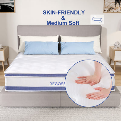 Single Bed Mattress,  Hybrid Double Bed Mattress, Single Bed Mattress With Individual Pocket Springs, Boxed Plush Foam Mattress, Medium Soft, Sports Isolation Pressure