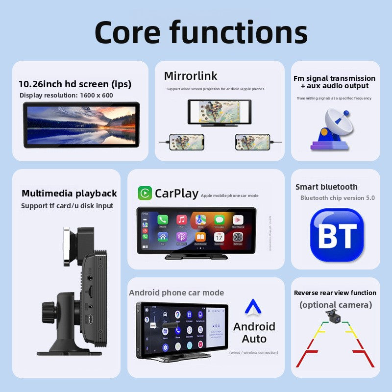 10.26-inch Carplay Smart Screen with Bluetooth and HD Touchscreen