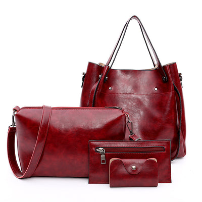 Wooden Handbag Four-Piece Set