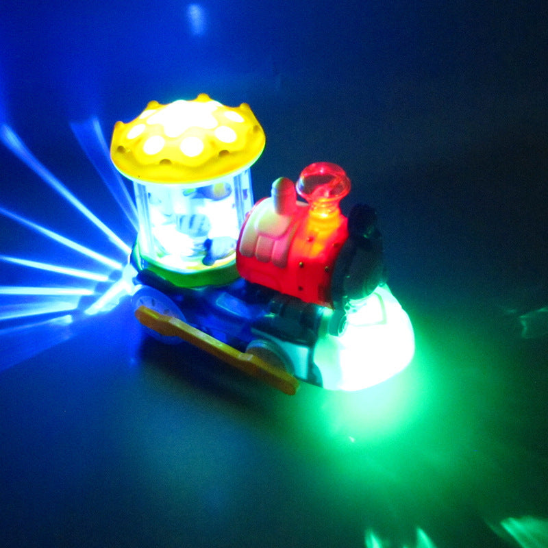 Electric Universal Underwater World Light And Music Rotating Train